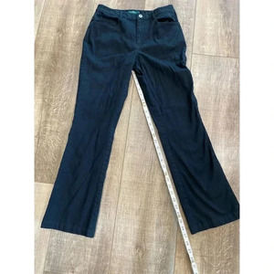 Women's Black Flare Pants Size 4 Casual Solid Zip Closure ORMA